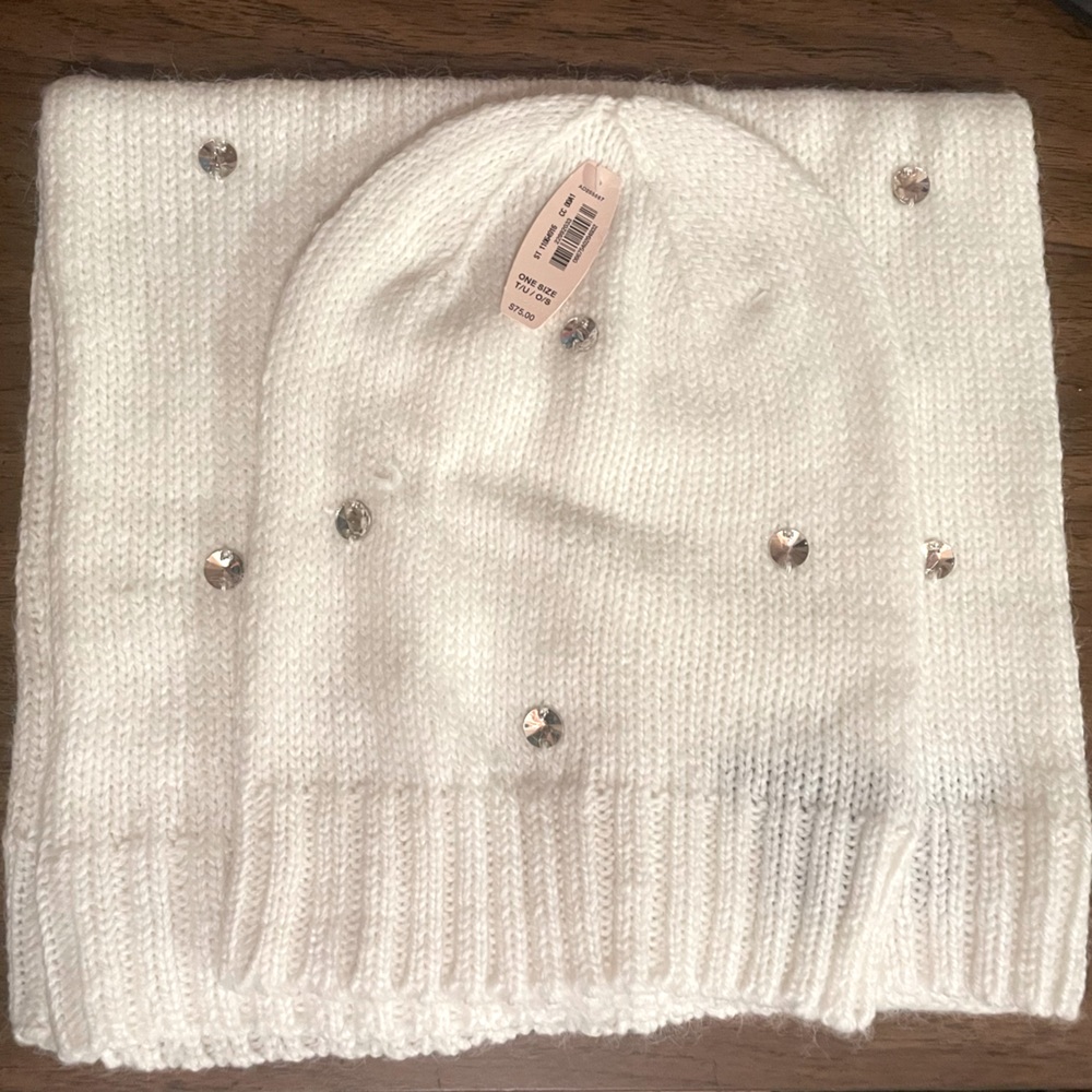 NWT Sparkly Scarf and Beanie Set